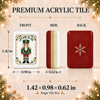 Holiday Red Christmas Mahjong Set - Engraved Acrylic American Mahjong Tiles