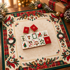 Holiday Red Christmas Mahjong Set - Engraved Acrylic American Mahjong Tiles
