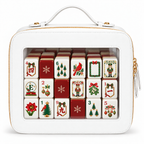 Holiday Red Christmas Mahjong Set - Engraved Acrylic American Mahjong Tiles