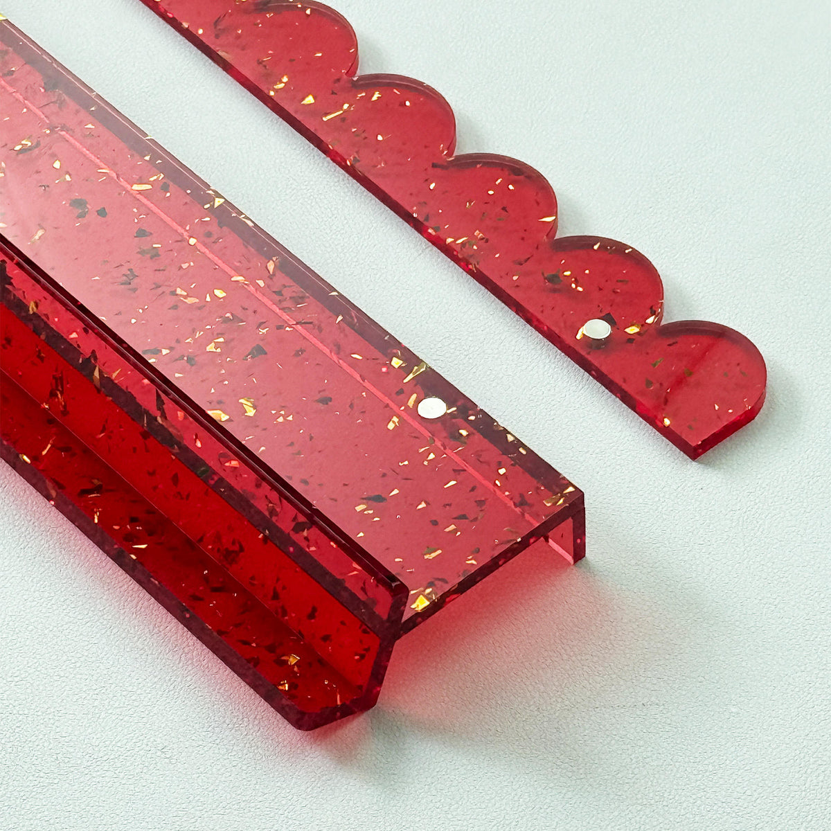 Holiday Red Christmas Mahjong Set - Engraved Acrylic American Mahjong Tiles