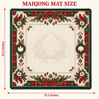 Holiday Red Christmas Mahjong Set - Engraved Acrylic American Mahjong Tiles